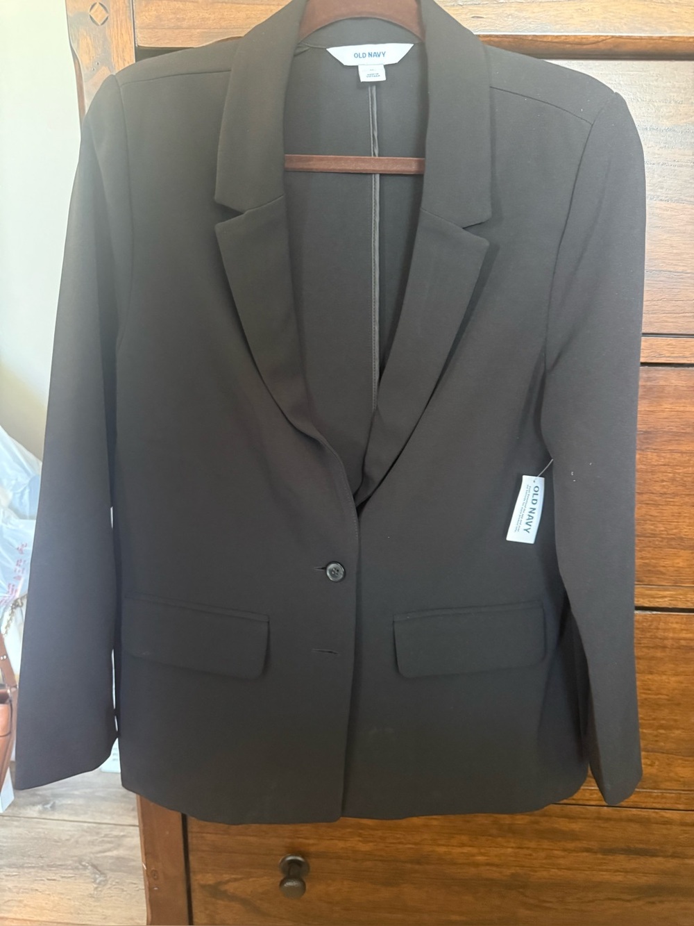 Old Navy Black Single-Button Notch Lapel Blazer